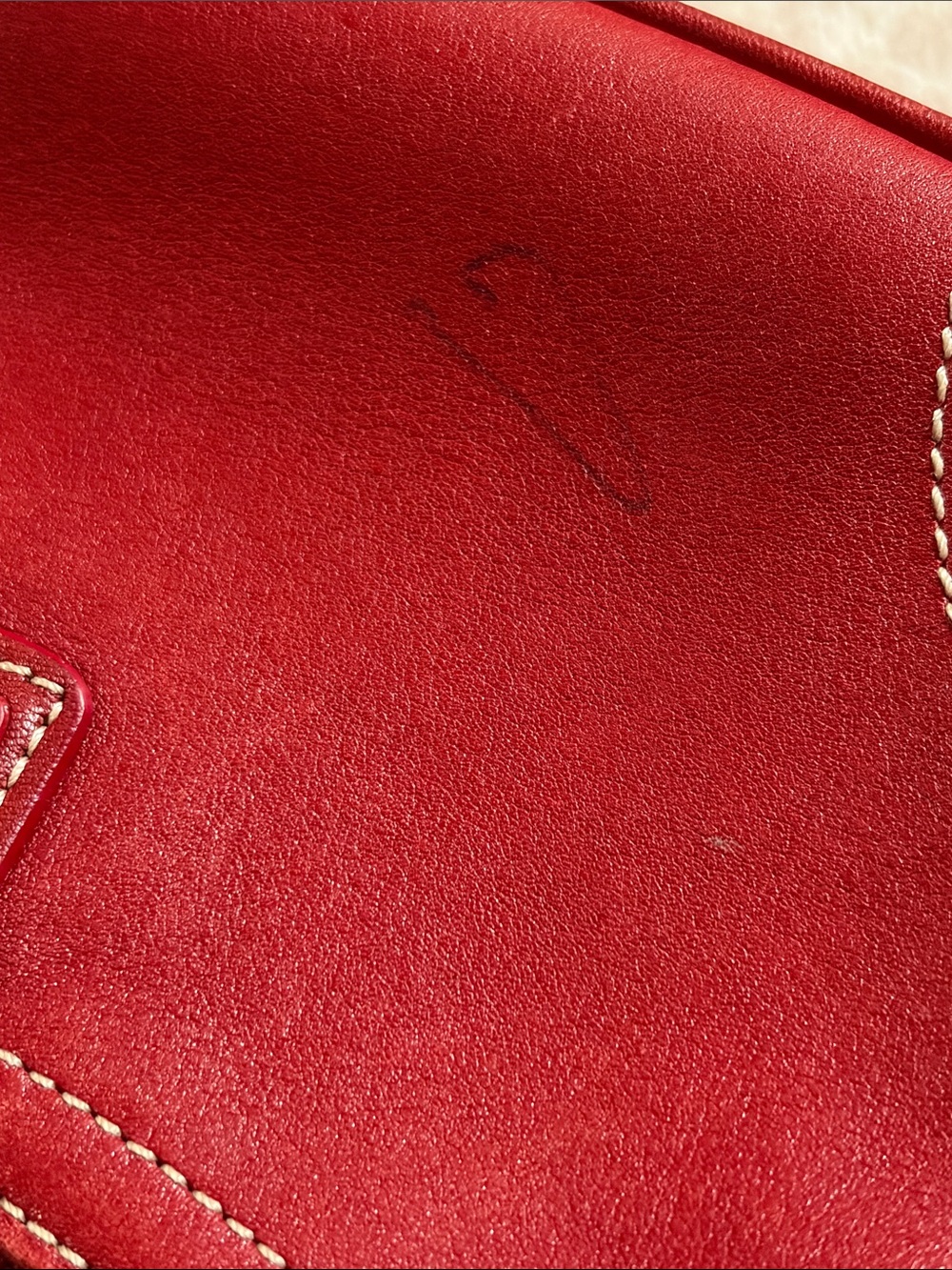 COACH Vintage Hampton Buckle Demi/Mini Bag Red Leather Very NICE! - Picture 9 of 10